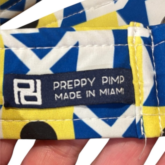 Preppy Pimp Ribbon yellow and blue belt - Picture 3 of 4